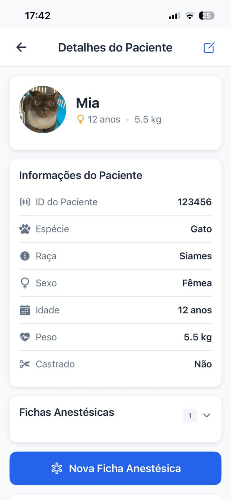 Dados do Paciente e Tutor